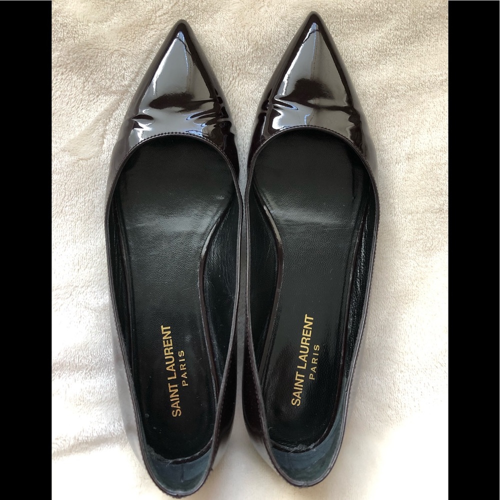 Dark Purple Saint Laurent flats